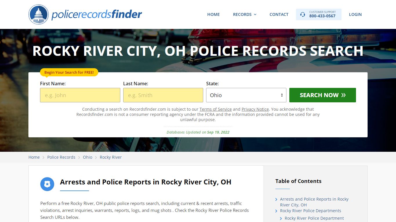 ROCKY RIVER CITY, OH POLICE RECORDS SEARCH - RecordsFinder