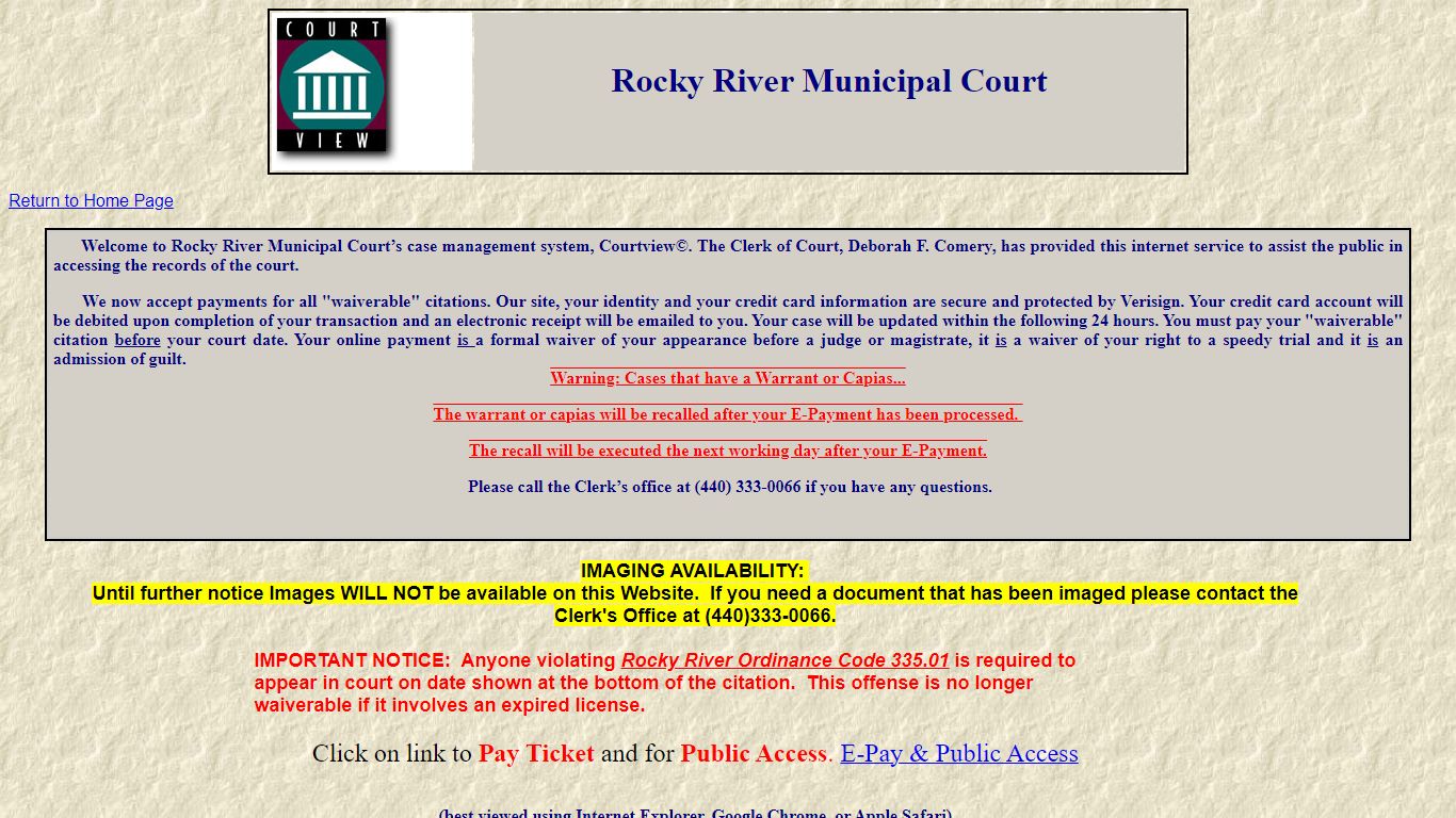 Court View 2000 - Public Access